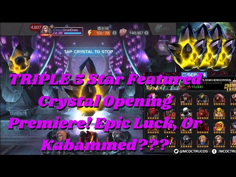 TRIPLE 5 Star New Featured Crystal Opening PREMIERE! New Champ Epic Luck Or Was I Kabammed??? - MCOC