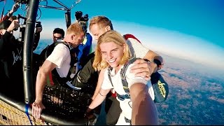 HOT AIR BALLOON SKYDIVE   **PARACHUTE MALFUNCTION