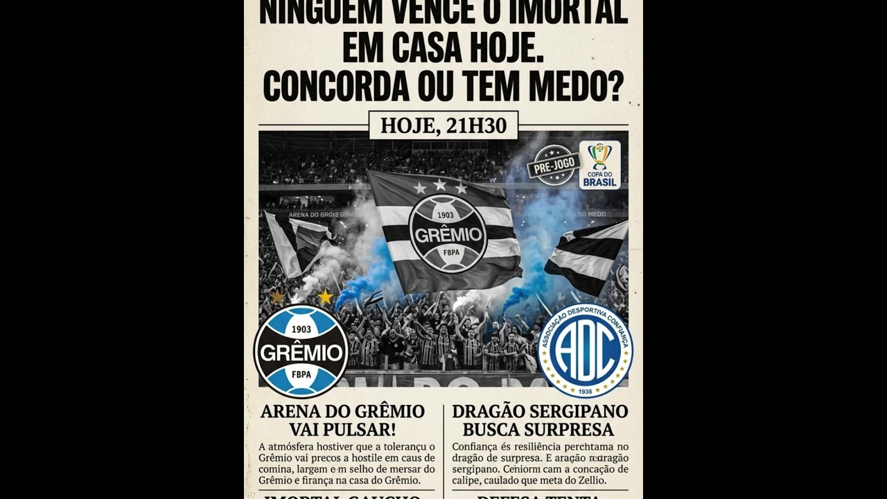 🔴 IMORTAL EM CASA! 🇪🇪 Grêmio x Confiança na Copa do Brasil! #shorts#futebol#copadobrasil