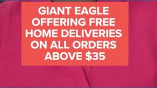 Giant Eagle offering free home deliveries on all orders above $35 ahead of impending cold snap