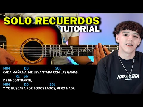 Solo Recuerdos💔Xavi, Los Aptos - Tutorial Guitarra - Acordes🎸