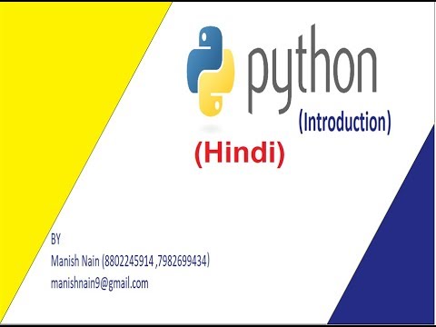 Python Tutorial In Hindi Introduction Of Python Python Manish Nain