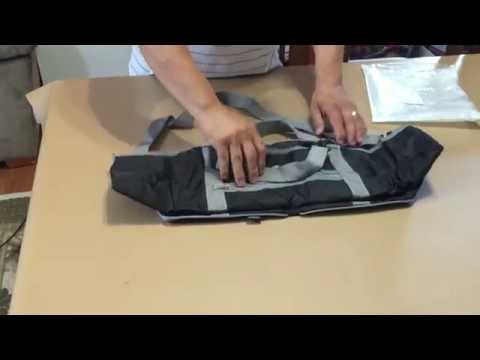 Black s05 folding duffel bag (d shape) (cabin size compliant...