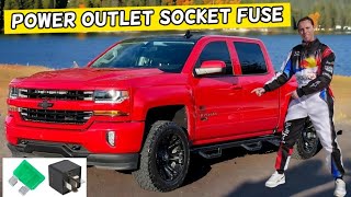 CHEVROLET SILVERADO POWER OUTLET SOCKET FUSE LOCATION REPLACEMENT 2014 2015 2016 2017 2018 2019
