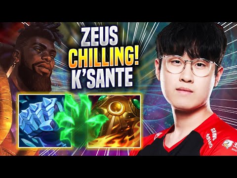 ZEUS CHILLING WITH K'SANTE! - T1 Zeus Plays K'sante TOP vs Fiora! | Season 2023