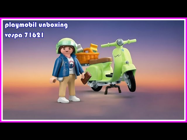 Vídeo relacionado con PLAYMOBIL Cars 71621 1969 Vespa 150 Sprint Veloce, Verde Claro, Modelo Fiel para coleccionistas y Aficionados, Incluye Accesorios versátiles y Varias Opciones de sillín
