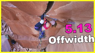 Climbing MOST NOTORIOUS Offwidth In A New Style, TradPrincess, BellyFull of Bad Berries