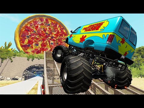 Beamng drive - Random Car Jumping Into A Pizza #11 | BeamNG-Destruction