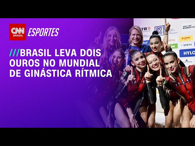 Brasil faz história e conquista dois ouros no Mundial de ginástica rítmica | CNN NOVO DIA