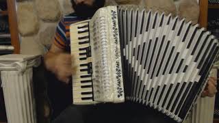 Video thumbnail for 3476 - Cream SofiaMari Piano Accordion LMM 34 48 $499 by Liberty Bellows