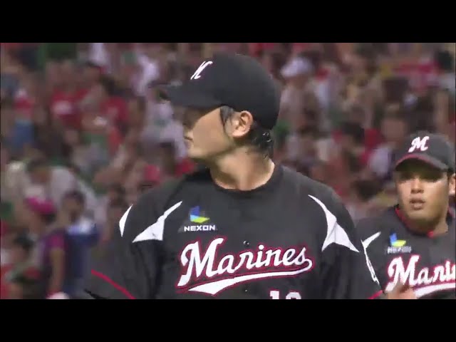 【5回裏】マリーンズ先発・涌井 二死1・3塁のピンチも気迫の投球!! 2014/9/15 H-M