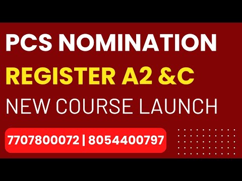 PCS NOMINATION Register A2 &C |  New Course Launch | Call 8054400797 or 7707800072