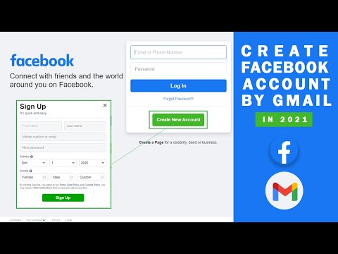 How to create facebook account with gmail on computer...
