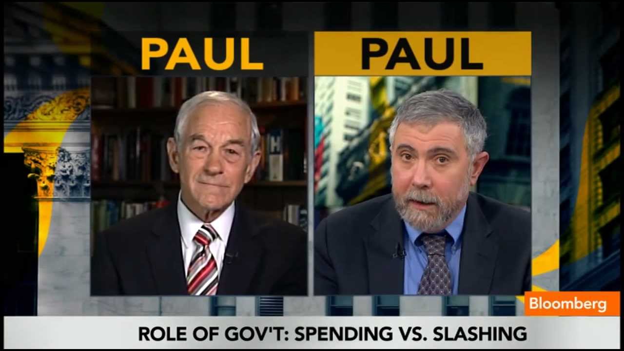 Ron (Austrian) Paul vs Paul (Keynesian) Krugman