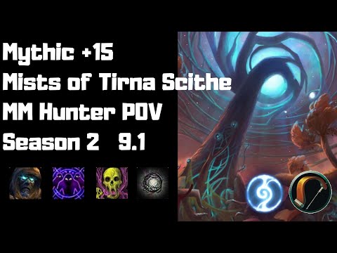 M+15 Mists of Tirna Scithe | Night Fae MM Hunter POV | World of Warcraft 9.1