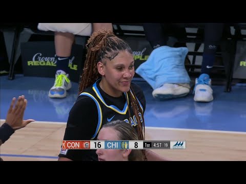 😤 Kamilla Cardoso STUFFS Dijonai Carrington | WNBA Chicago Sky vs Connecticut Sun