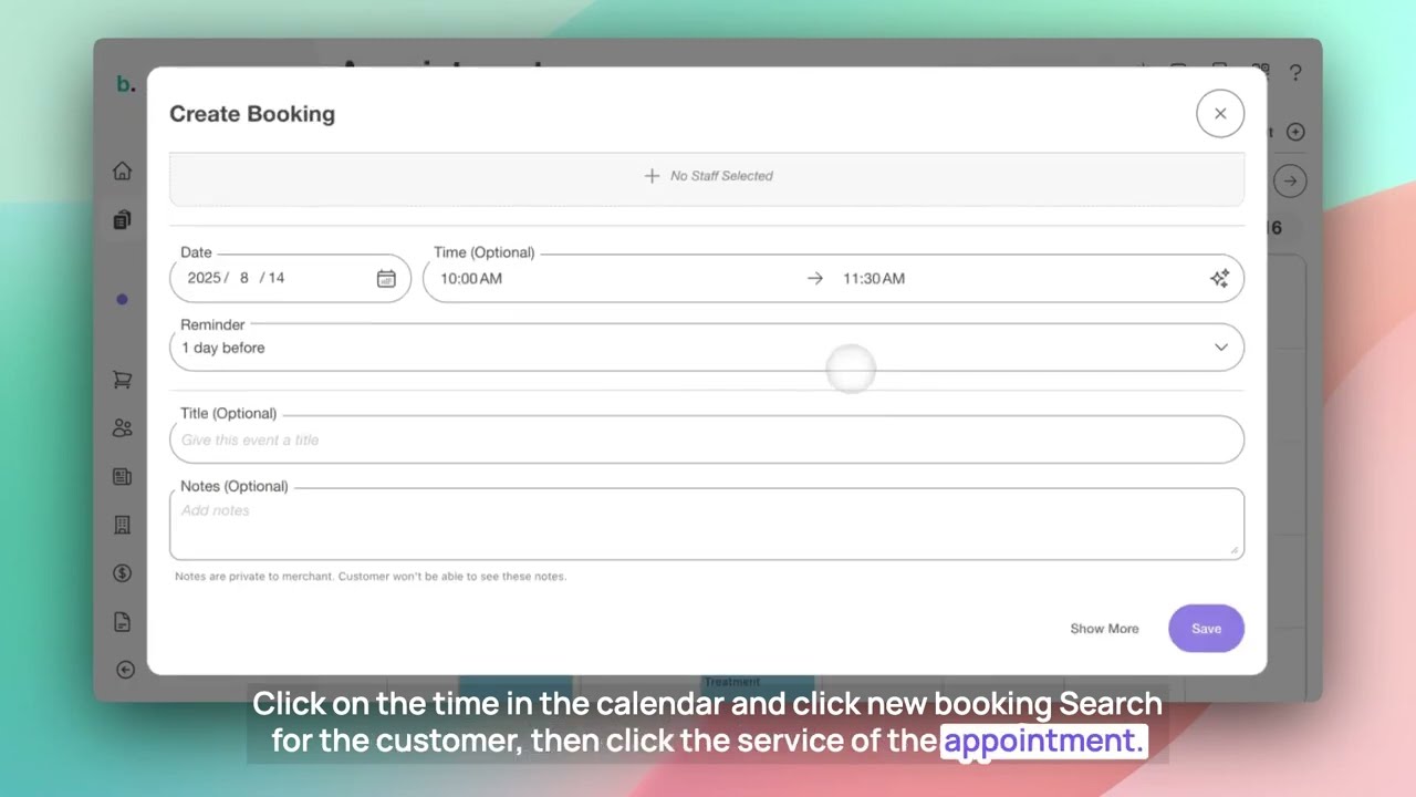 Bookit Tutorial | Add Appointment