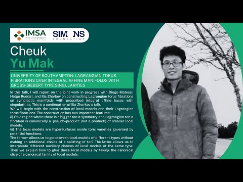 Cheuk Yu Mak: Lagrangian torus fibrations over affine manifolds with Gross-Siebert singularities