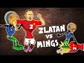 ZLATAN vs MINGS!  Elbow! Stamp! Dive! Penalty Miss! Mings JUMPED into Zlatan's elbow!