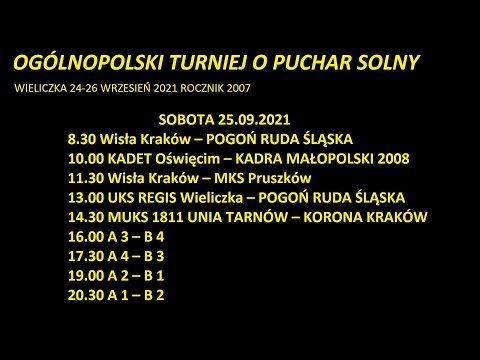 TURNIEJ O PUCHAR SOLNY 2021; Dzień 2 2007; 24-26.09.21