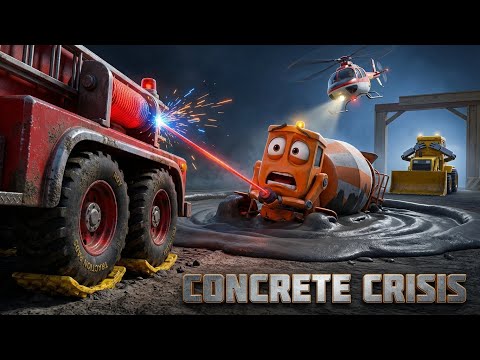 Stuck in Wet Cement! 🏗️ Roy to the Rescue | Robocar Poli Construction Safety & Physics