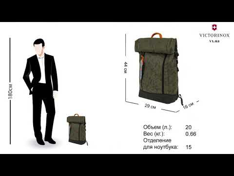 Рюкзак Victorinox Almont Rolltop Laptop Classic Olive Camo