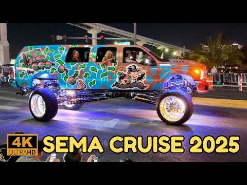 SEMA CRUISE 2025: Wildest Custom Car & Truck Roll Out Las Vegas 4K