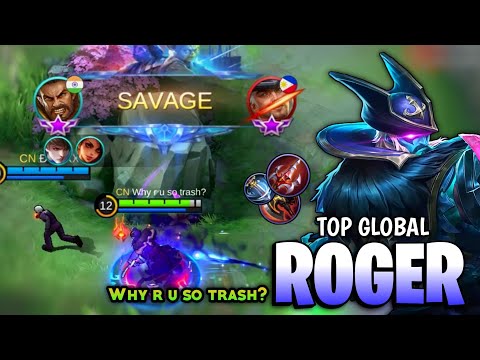 SAVAGE! Roger Hypercarry Gameplay [ Top Global Roger Best Build 2021 ] By Whybrbubso trash? - MLBB