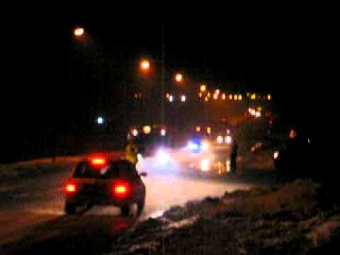 Dojazd karetek pogotowia i slrt na miejsce katastrofy budowlanej Katowice 2006