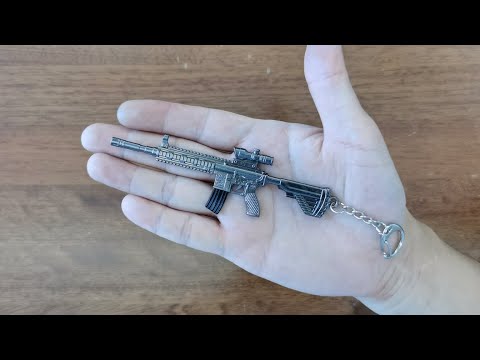 Mini M416 Keychain Unboxing 2022 - Miniature PUGB Toy Gun