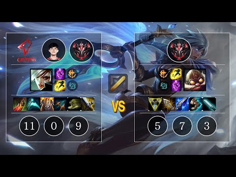 GRF Naehyun Riven vs Corki Mid - KR GrandMaster Patch 10.11