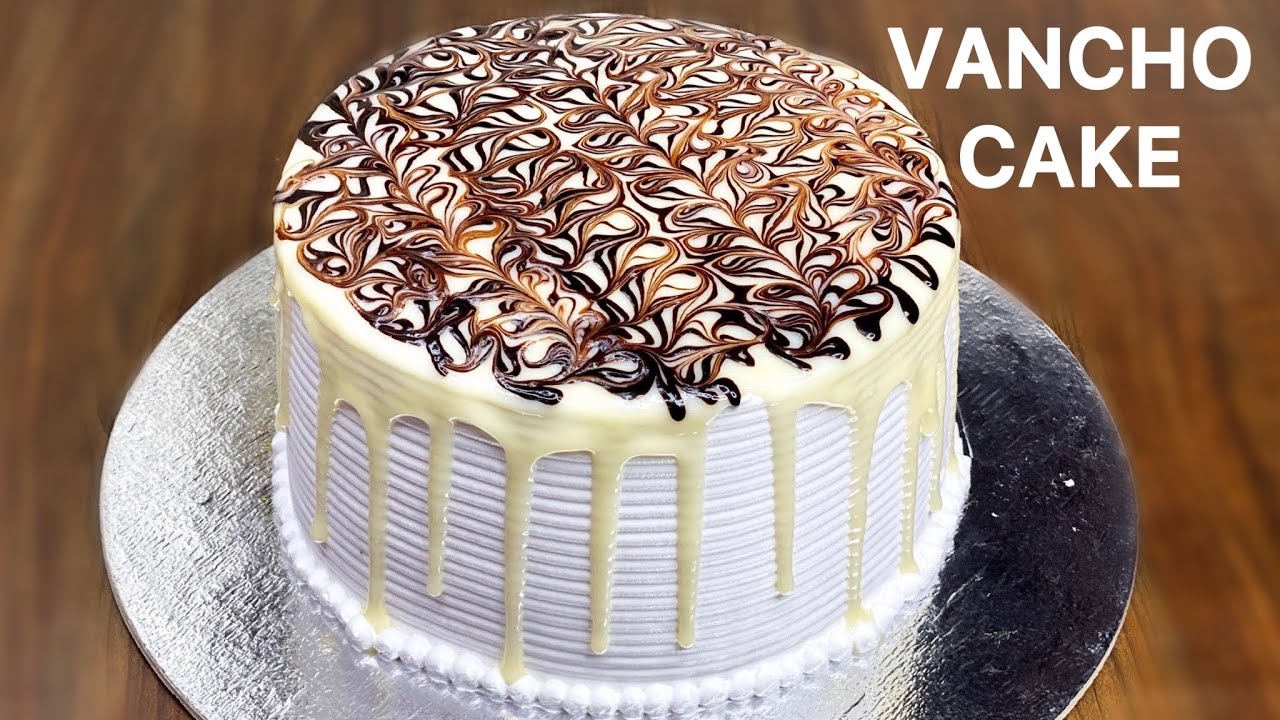Vancho Cake Recipe Without Oven | Vanilla Chocolate Cake Recipe | Birthday Cake