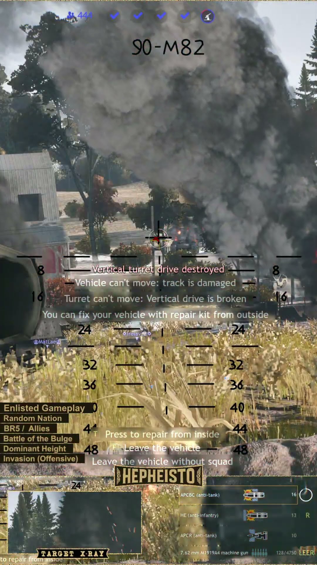 Tank T-26E1-1 eliminates Panzer Panther A with 90mm Cannon