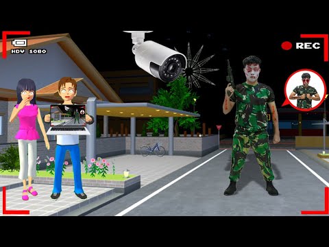 Yuta Mio Panicked After CCTV Recorded a Soldier Ghost in Front of the House 😱| Sakura School Simu...