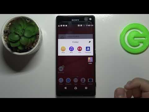 How to Group Apps in the Home Screen on SONY Xperia C5 - Folder in the Home Screen