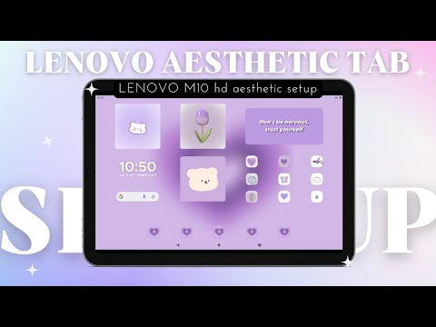 how to have aesthetic tablet || Lenovo tablet aesthetic 🌱| Lenovo M10 hd| cute purple theme 💜
