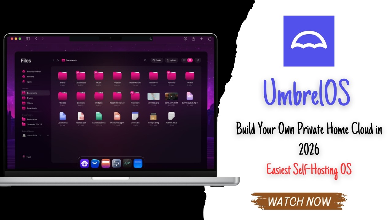 UmbrelOS: Build Your Own Private Home Cloud in 2026 (Easiest Self-Hosting OS)