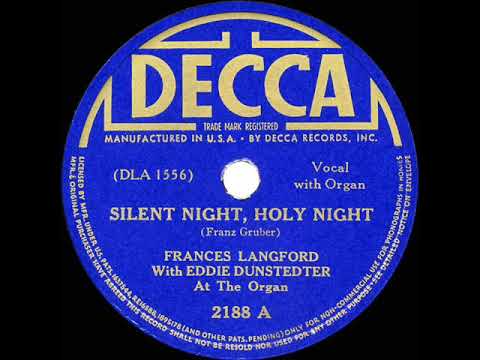 1938 Frances Langford - Silent Night (with Eddie Dunstedter)