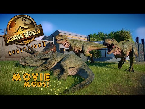 JWE2 | 9 Movie Accurate Mods! Animatronic Trex Dilo Ouranosaurus | Jurassic World Evolution 2 Mod