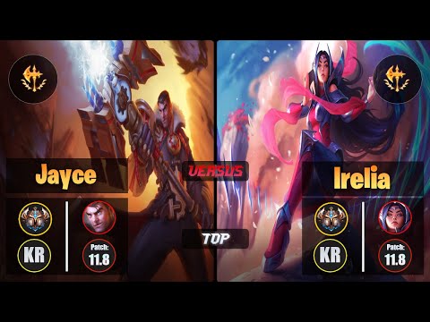 Challenger JAYCE [Conqueror] (Top) VS  IRELIA - Challenger KR Patch 11.8