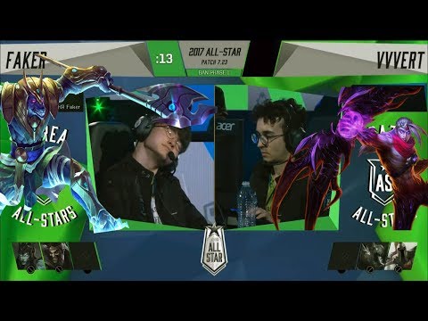 Faker Nasus Vs Vvvert Varus - Faker 1vs1 Vvert | 2017 All-Star Event - LOL All Star 2017