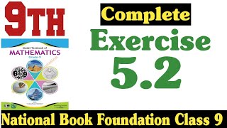 Class 9 Maths Chapter 5 Exercise 5.2 | Ex 5.2 Class 9 | 5.2 Math Class 9 | NBF | Fazal Academy