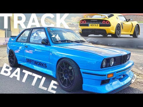 My S65 BMW E30 M3 track car vs 460hp Lotus Exige at Trax Silverstone 2019
