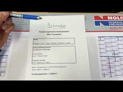 Trocknung  Trocknungskosten Hackschnitzel