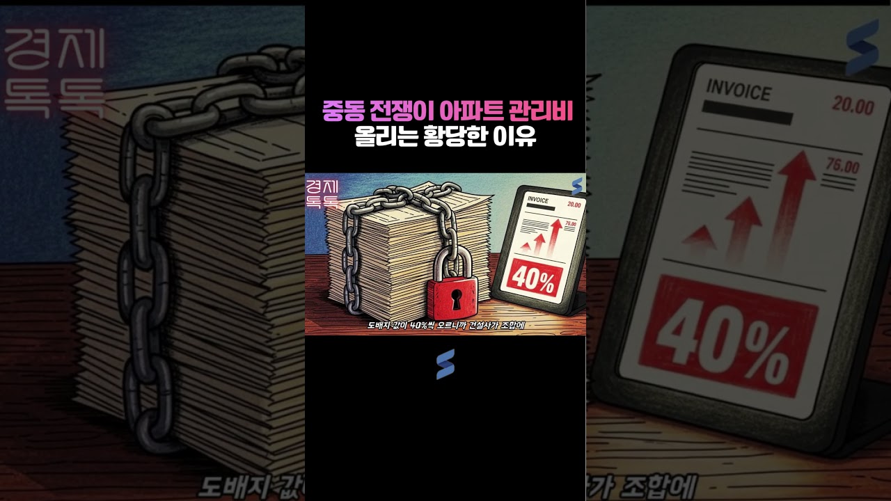 중동 전쟁이 아파트 관리비 올리는 황당한 이유