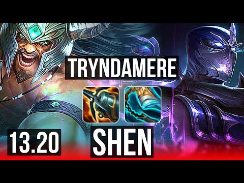 TRYNDAMERE vs SHEN (TOP) | 69% winrate, 6 solo kills | NA Diamond | 13.20