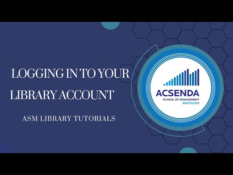 Logging Into Your Library Account Acsenda Library Tutorial