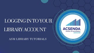 Logging Into Your Library Account  Acsenda Library Tutorial