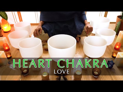 Heart Chakra Tuning Sound Bath | 343Hz | Crystal Singing Bowl Sound Bath | Love Meditation | Mindful