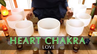 Heart Chakra Tuning Sound Bath | 343Hz | Crystal Singing Bowl Sound Bath | Love Meditation | Mindful